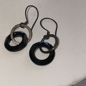 Circle Swarovski crystal earrings
